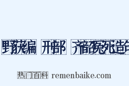 野获编·刑部·齐韶冤死造句是什么意思的图片